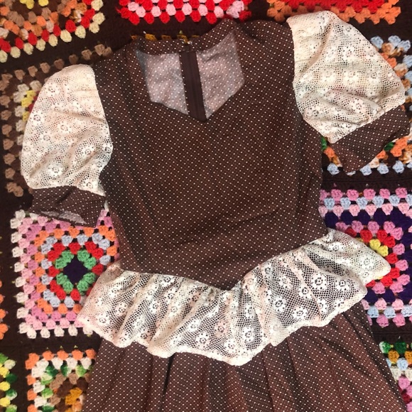 Vintage Dresses & Skirts - 1960 Gunne Sax Style Poof Sleeve Dress